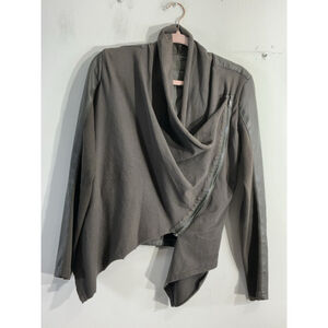 Womans Blank NYC Moto Jacket Brown Small Long Sleeve Zip Up